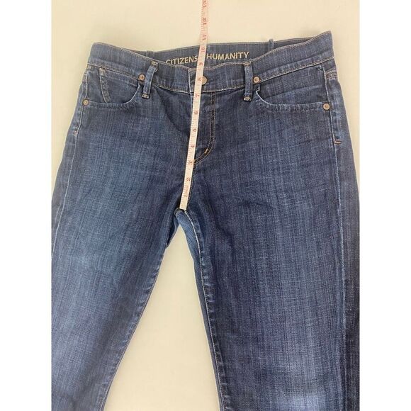 Citizens of Humanity Dani Cropped Straight Leg Jeans Blue - Size 30 (with darts) - Picture 3 of 15
